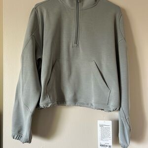NWT Lululemon Brushed Softstreme Sage Half Zip